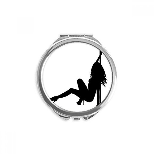 Miroir maquillage de poche portable rond pour retouches de danse et spectacle rapides