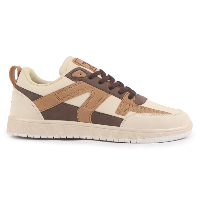 Image of FAUSTO Men Colorblocked Lace Up Sneakers | Classic Casual Shoe | Soft Cushioned Insole | Low Top Sneaker Shoes