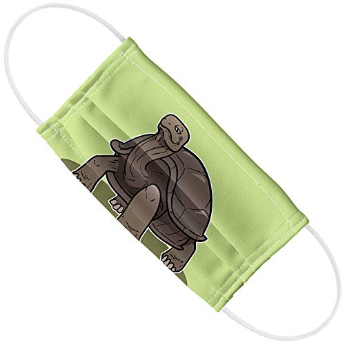 Popfunk Tortoise Take It Slow Turtle 1-Ply Reusable Face Mask Covering, Unisex
