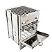 Produktbild CXD Campingkocher Edelstahl Kohlegrill, Falten Holzofen Mini BBQ Grill Mit Tragen Tasche Für Backpacking Wandern Geeignet Zum Grillen Kochen Und Kochen Usw,Silber