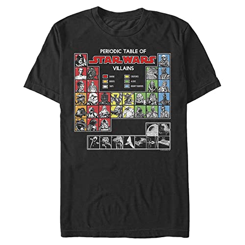 T-shirt Star Wars homme avec manches courtes tissu noir résistant et coupe confortable Large