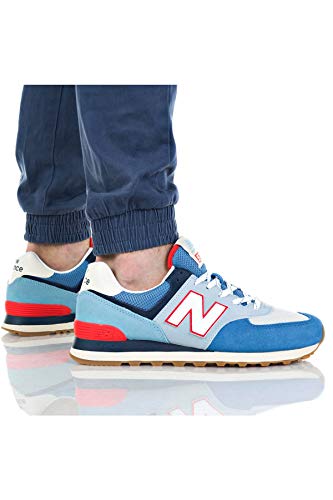 Image of New Balance Men's 574 V2 Core Sneaker, Mako Blue /Turtledove, 10.5 M