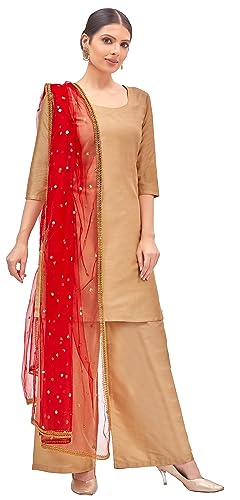 Studio Shringaar Women's Net sequence Embroidered Full Size Dupatta