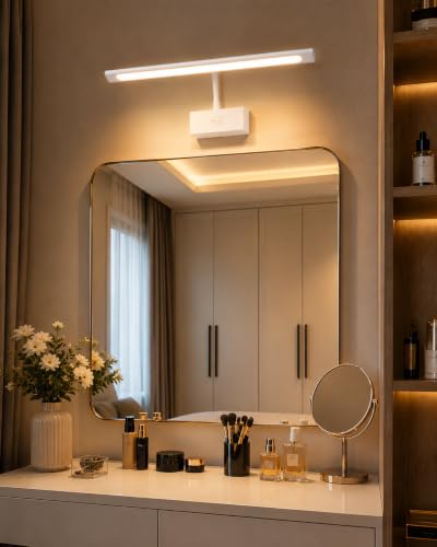 Image of 06 watt White Body Mirror Light /Picture Light /Dressing Light for hallyway &livingroom (White-Straight, 12 WATT)