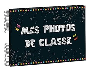 Exacompta - Réf. 16010E - 1 Album photos à spirales 50 pages noires pour photos de classe - Format 32x22 cm - couverture pelliculage brillant - 150 photos, Noir