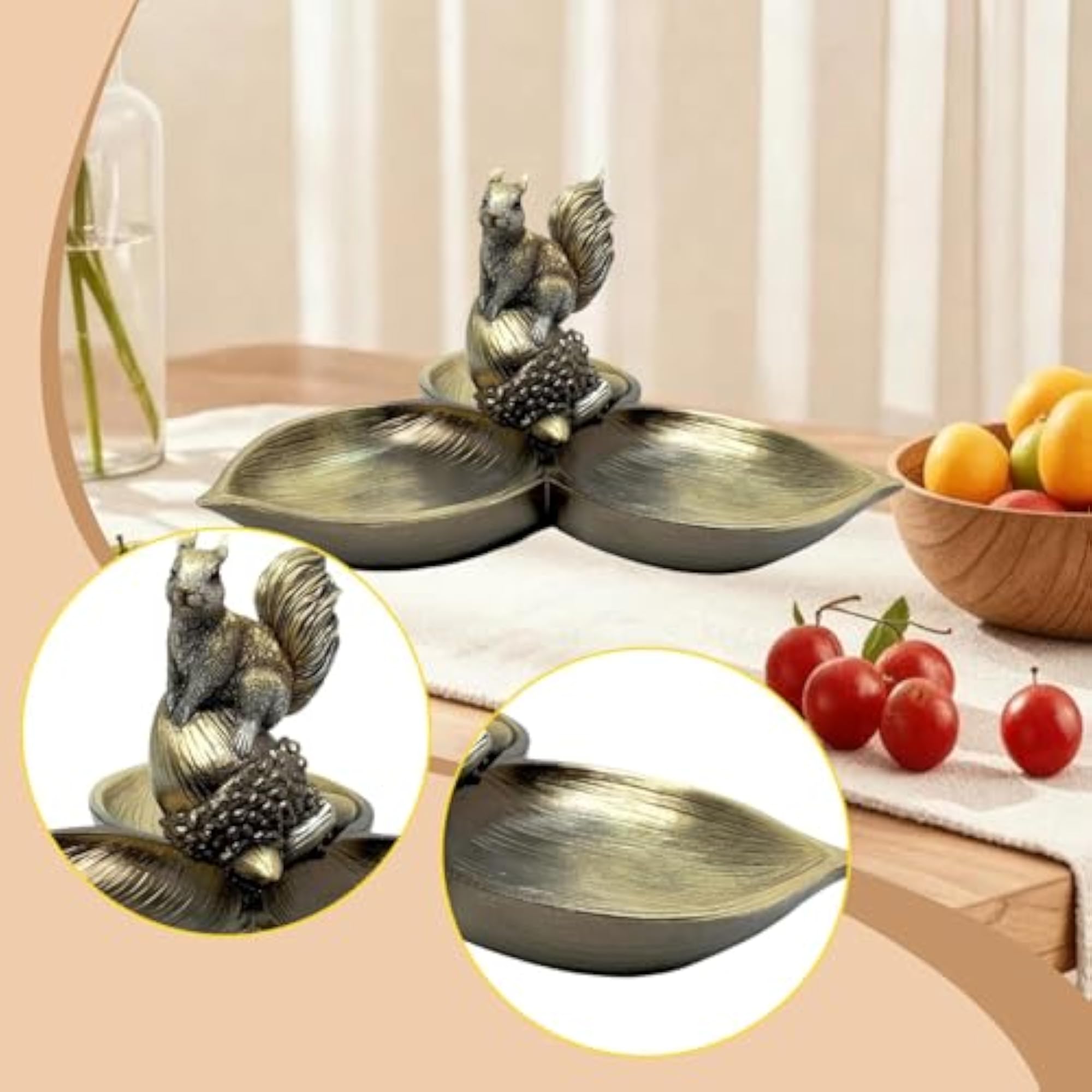 Bird Tree Jewelry Stand with Tray, Multi-Functional Rack