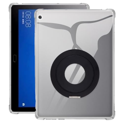 Coque Huawei M3 Lite 10.1 Housse transparente et noire avec support bureau