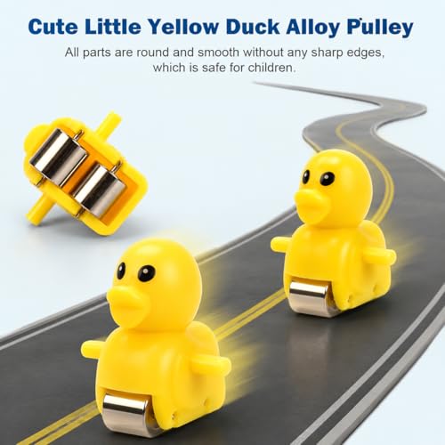 Image of KmCho Duck Track Toy for Kids, Automatic Stair Climbing Duck Set with Flashing LED Lights & Music, Cartoon Duck Escalator Race Track Toy, Educational Battery Operated Toy for Boys & Girls