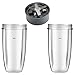 Spares2go - Base per estrattore a lama + 2 tazze da 1 l, compatibile con spremiagrumi NutriBullet 600w 900w