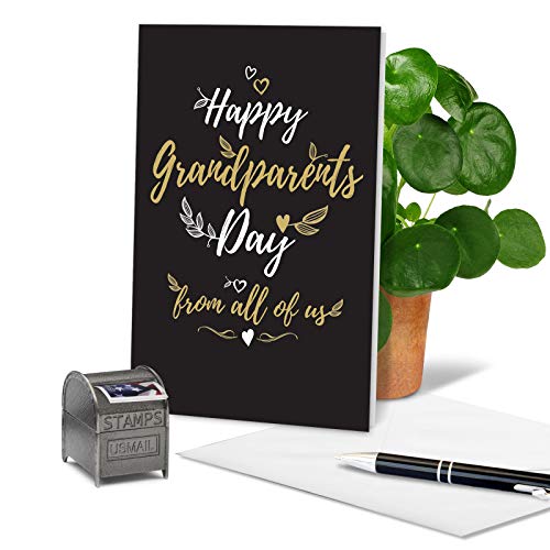 The Best Card Company - Loving Grandparent's Day Card From Family - Grandma, Grandpa Greeting - Happy Grandparents Day From All C5696Grg-Us #TOP2
