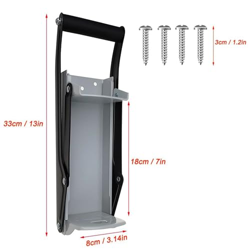 Dosenquetscher Can Crusher,Dosenbrecher 0,33 l/0,5 l cans, Dosenzerkleinerer Aluminium Coladosen, Dosenbier und Soda Plastikflaschen, Recycling Werkzeug, manuelle Wandmontage,mit Flaschenffner(grau)