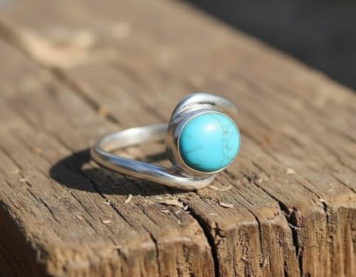 Image of 55Carat Choose Your Color Natural Gemstone Silver Statement Rings for Gift Corssover Style Size 5 to 12