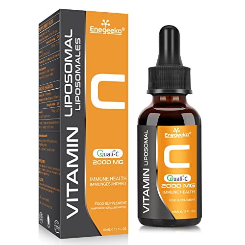 Liposomal Vitamin C Liquid 2000mg – High Absorption Vegan Formula for Immune & Antioxidant, Non-GMO, Gluten & Soy Free (60 ml (Pack of 1))