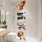 Gettimore Hunde-Fensteraufkleber-Set – lebensechte Welpen- und Hundeaufkleber für Zuhause, Tiergeschäft oder Klinik, Dekoration, 30 cm, wasserdichte PVC-Aufkleber