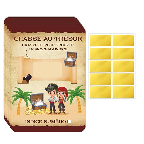 Jeu de chasse au trésor à gratter FloraVigo, chasse au tresor enfant, jeu d'anniversaire/jeu de...