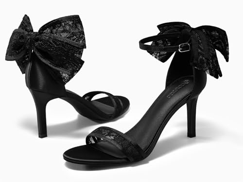 Image of Coutgo Women's Open Toe Ankle Strap High Heel Sandals