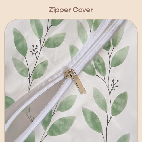 Image of SleepyCat Duvet Cover, 100% Cotton 200TC Percale Combed Yarn, with Corner Ties & Coconut Button Closure, Oeko-TEX & AZO Free, (Single Size, 90x60 inches) Evergreen