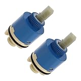 VGOL Hydraulische Einwegspule, 40 mm, hoher Fuß, hydraulische Kartusche, kompatibel mit den meisten Wasserhähnen, Duschköpfen, Keramik und Kunststoff, 2 Stück
