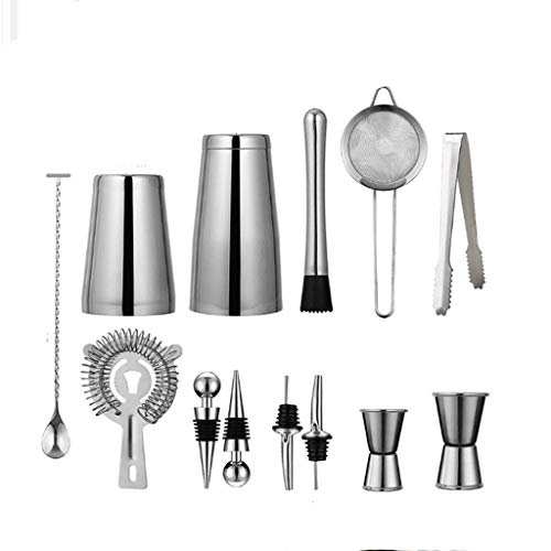 Set coctelera acero inoxidable 13 piezas para bartender miniatura 1
