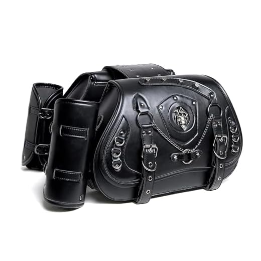 Durable PU Leather Motorcycle Saddle Bags