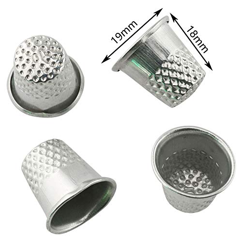 Tegg Metal Thimble 10Pcs 19X18Mm Silver Sewing Quilting Metal Shield Thimbles Finger Protector #TOP1