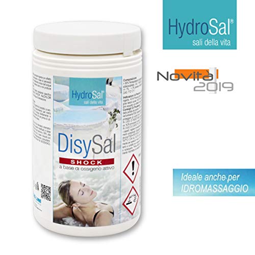 HYDROSAL DisySal Shock 1.5 kg. - Granular oxygen for shock treatment. Ideal for swimming pool or hydromassage (Teuco, Jacuzzi, Dimhora, Intex, Bestway, ECC.) Immediate shipping