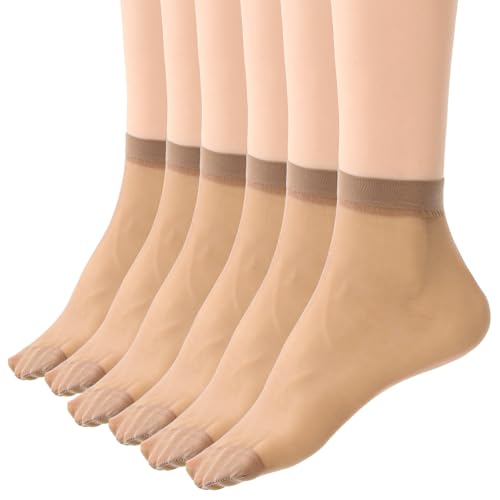 20 Pairs Sheer Ankle Socks See Through Socks Women Soft Tight Hosiery with Reinforced Toe Summer Thin Sock for Flats Breathable Thin Cool See Through Stylish Calf Silk Sock for Women Girls
