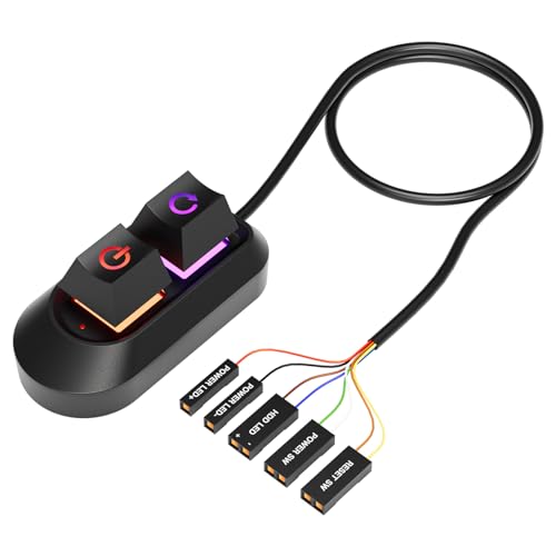 Conmutación Encendido PC Con Indicadores LED Botón Encendido Escritorio Multifuncional Para Fácil Control Arranque Y Reinicio