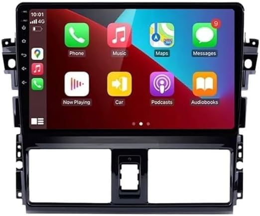 ARAD Car Stereo for Toyota YARIS 2013-2017 ANDROID LATEST VERSION Touch Screen 10 INCH, CarPlay, Android Auto, GPS Navigation, Bluetooth WITH REAR CAMERA 2GB RAM + 32GB ROM (2, GB)
