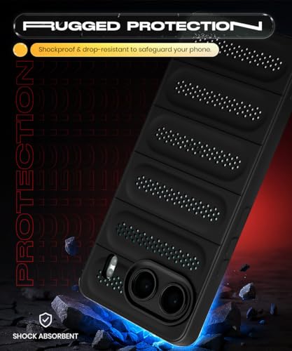 Image of WOW IMAGINE Ultimate Silicone Back Cover Case for 1+ OnePlus Nord 4 5G | Heat Dissipation Thin Soft TPU | 360 Camera Protection | Breathable Cooling Holes - Pitch Black