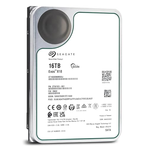 Amazon | 【整備済み品】 Seagate Exos X18 SATA 512E CMR 内蔵