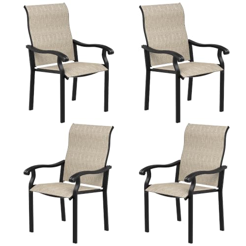 UDPATIO Patio Dining Chairs Set of 4, High Back Wide Seat Outdoor...