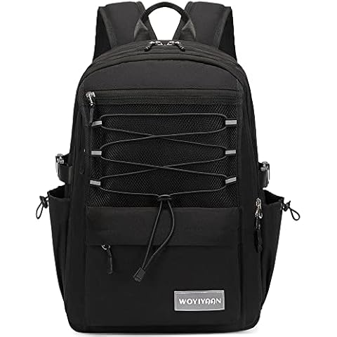 ibalulu Laptop Backpack for Women Men15.6 Inch Mesh School Bag, Unisex Student Bookbag Waterproof Backpack for College Work Travel (Black) Cover