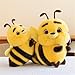 Ueiwffzo Honigbiene Kuscheltier, Niedliche Weiche Honigbiene Plüschtier Kinder, Plüsch Spielzeug Stofftier, Geschenk Zum Kindergeburtstag (25cm)