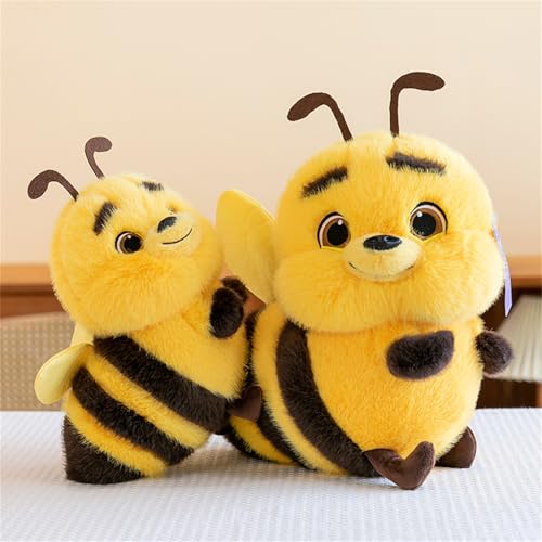Ueiwffzo Honigbiene Kuscheltier, Niedliche Weiche Honigbiene Plüschtier Kinder, Plüsch Spielzeug Stofftier, Geschenk Zum Kindergeburtstag (25cm)