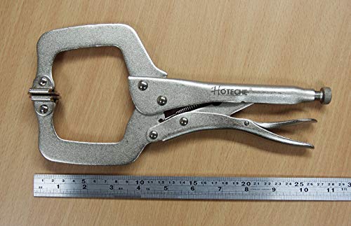 Hoteche DOES NOT APPLY Lot Of (4) 11 Inch Locking C Clamp Pliers Swivel Jaw Pad Welding Tool thumb #1