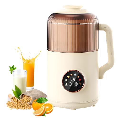 Machine à Lait Végétal 1200 ml avec Auto-Nettoyage, Idéale pour Lait d’Amande, Lait de Soja & Smoothies, Moteur Haute Performance avec Réduction du...