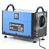 EUHOMY 160 Pint Crawl Space Dehumidifier with Drain Hose, Dehumidifier for Home and Basement, Dehumidify Up to 7000 Sq.Ft Commercial Dehumidifiers, Timer on/off, Automatic Dehumidification