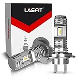 LASFIT Wireless H7 LED Bulbs 6000k White Mini Size All-in-One Conversion Kit, Fanless Replacement Bulb, Pack of 2