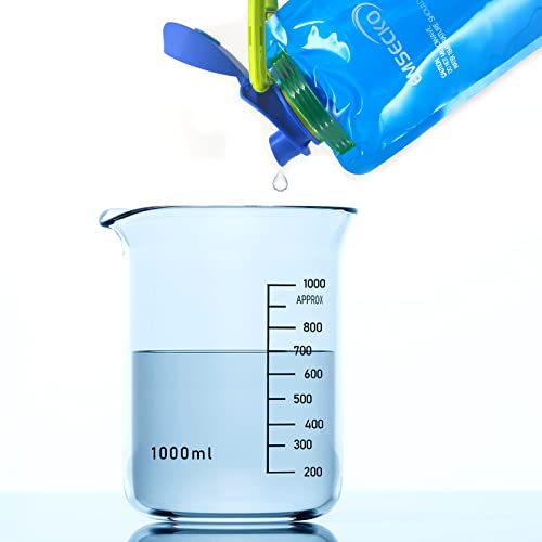 EMSECKO Collapsible Water Bottle - 700ml Foldable BPA-Free Durable Carabiner Reusable Flexible Storage Bag for Fish Bait, Milk Powder, and Nuts, Ideal for Hiking, Camping, and Travel - Image 5