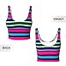 Women Girls Comfy U-Shaped Back Yoga Vest Elastic for Purple Mexican Blanket Stripes Athletic Tops with Pads Control Shapewear Activewear for Workout Training