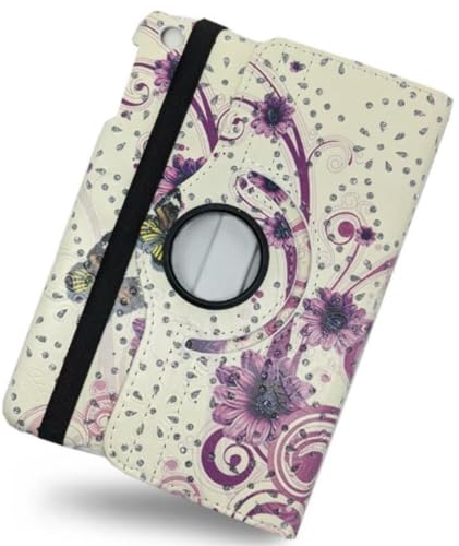 Étui tablette Samsung Tab A7 fleur violette pour lecture et vidéos