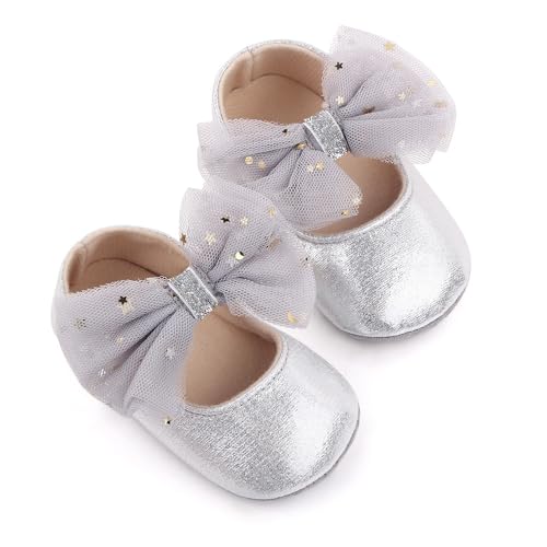 Newborn Baby Girls Dress Shoes Bowknot Soft Sole Mary Jane Moccasins Baptism Christening Crib Shoes Wedding Princess Flats2