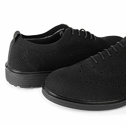 FUEL Debonair Safety Shoes for Men with Industrial Steel Toe, Light Weight Construction Shoes, Anti Penetration, Non-Slip Lace Up Comfortable Footwear