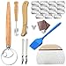 Woohome 17 Pz Cuchillo de Panadero, Batidor de Masa Danés, Cuchillos de Pan Cuchillo de Panadero, Cepillo de Silicona para Pan para Hornear Pastel Pizza, Pan Casero