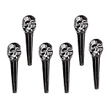 Yibuy Black Metal Bridge Pins for Acoustic Guitar Set of 6