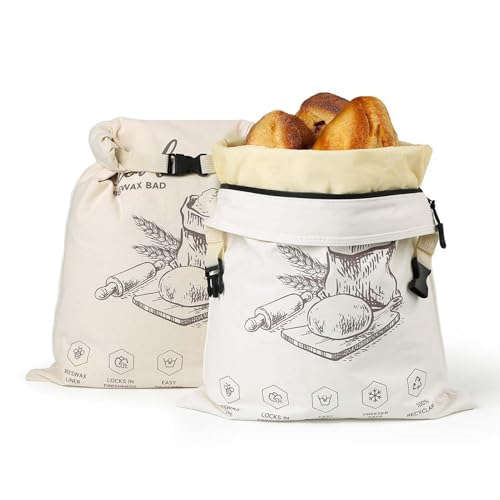 Bolsa de pan con cremallera reutilizable para evitar que el pan se ponga duro 8