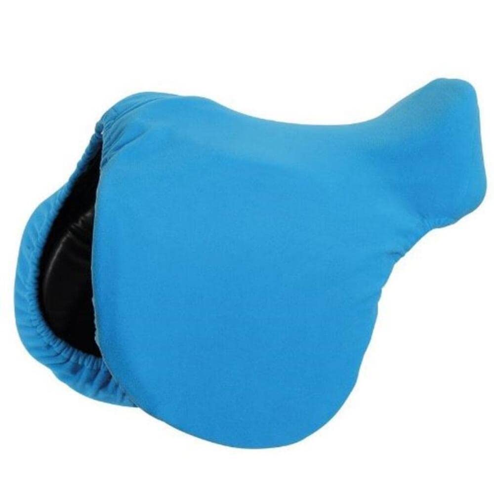 Shires Fleece Saddle Cover in Bright Blue One Size โ image 1