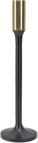 Serene Spaces Living Portavelas dorado brillante y elegante, soporte decorativo de metal para centros de mesa modernos, bodas, fiestas, mantos,