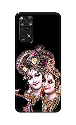 Image of PRINTFIDAA� Printed Hard Back Cover Case for Mi Redmi Note 11 4G Back Cover (Radha Krishna) -2808